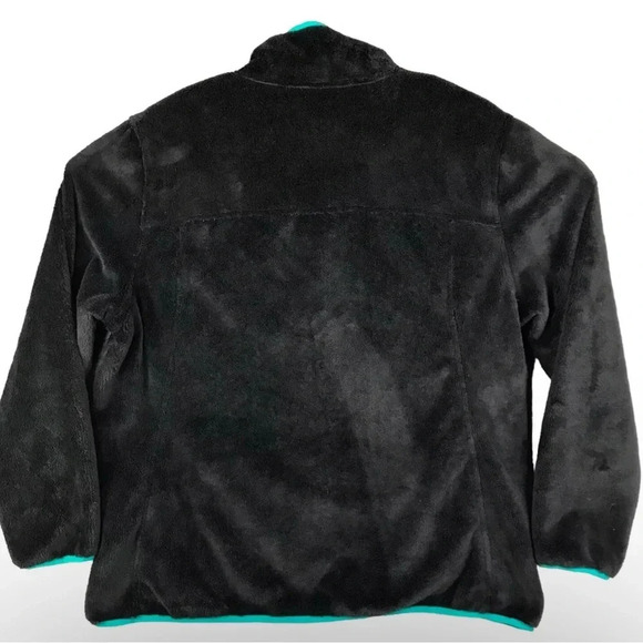 Free Country | Women's Pullover 2XL Black Faux Fur Sherpa Fleece Three button - Picture 6 of 9